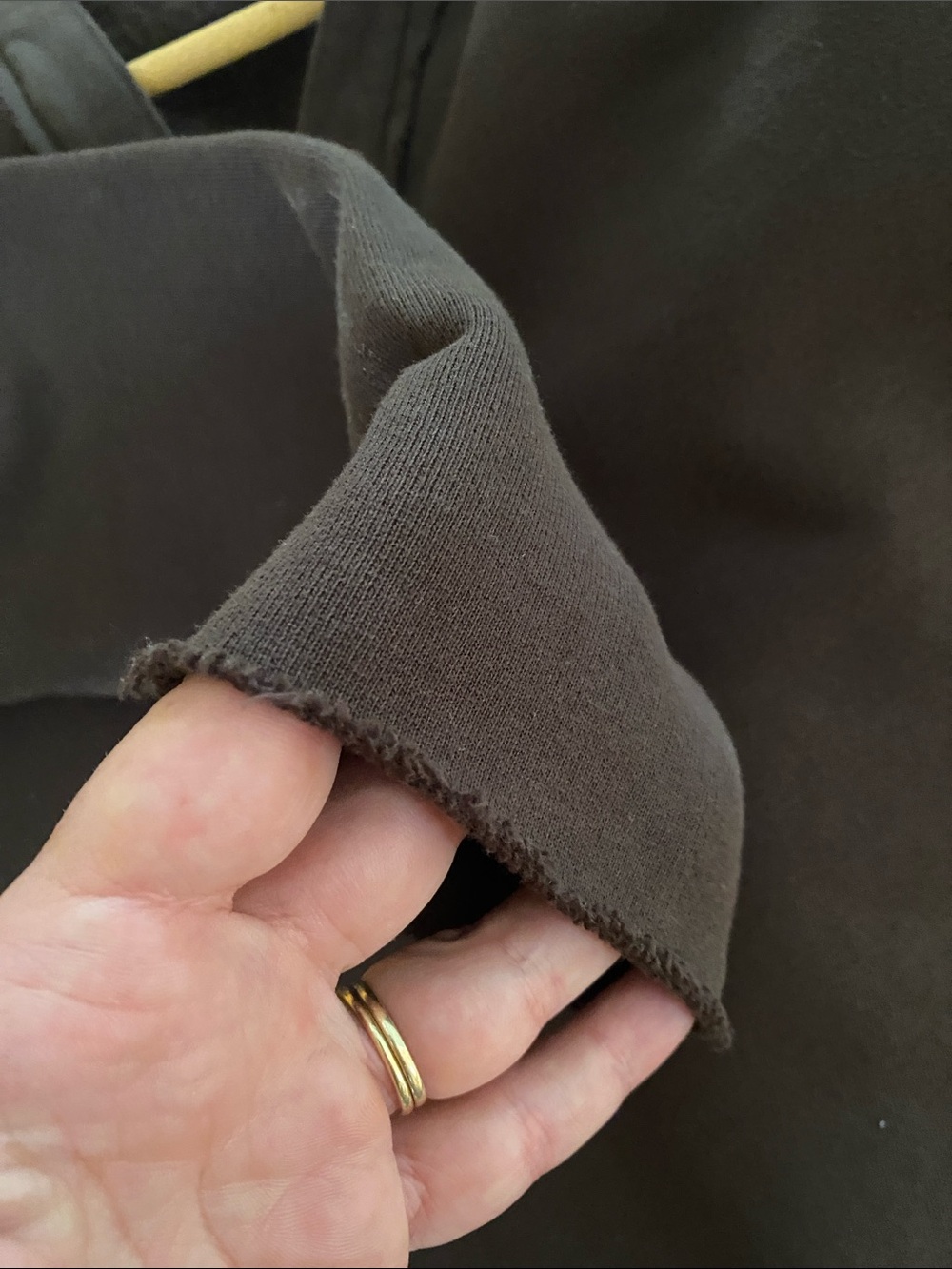 NWOT FRANK AND EILEEN PATRICK POPOVER HENLEY IN TRIPLE FLEECE COCO BROWN size L - Picture 4 of 7